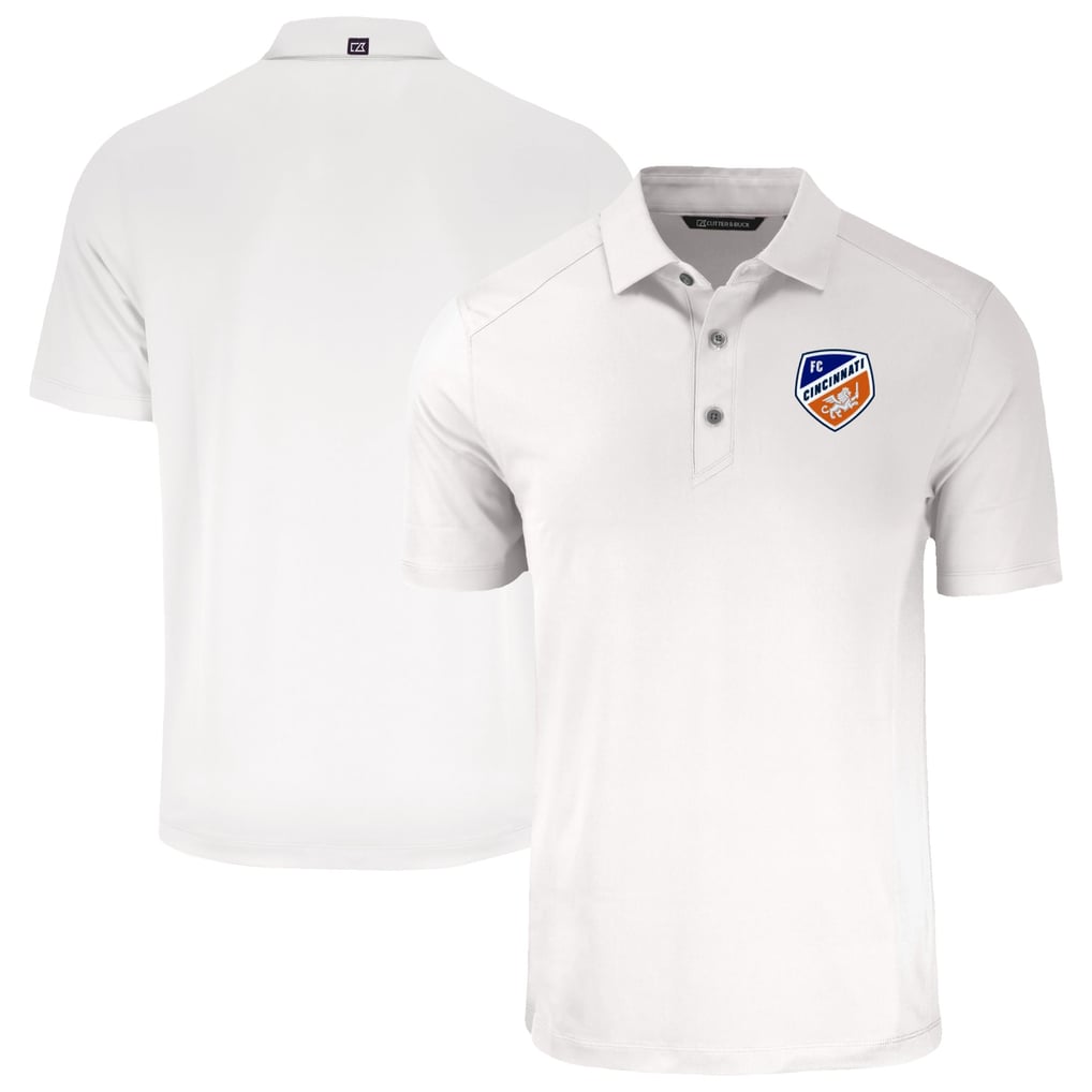  FC Cincinnati Cutter & Buck Big & Tall Forge Eco Stretch Recycled Polo - White